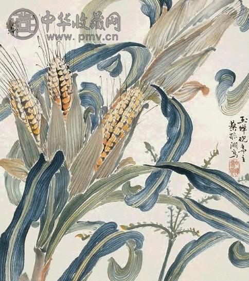 蔡铣 花卉 镜心 设色纸本