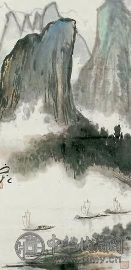 谢之光 峡江风帆 轴