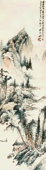 姚叔平 山水 立轴 纸本