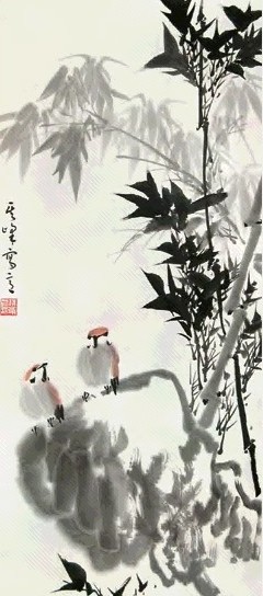 孙奇峰 花鸟 立轴 纸本设色