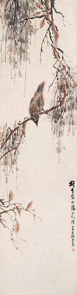 陈崇光 花鸟 立轴 设色纸本