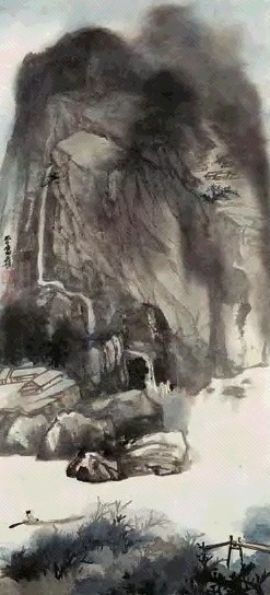 张大千 泉石幽居