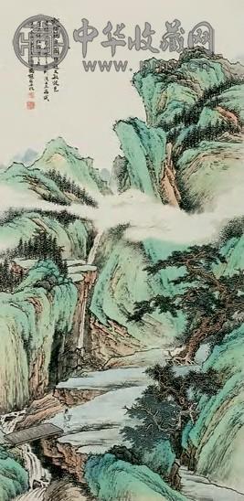 冯超然 松阴听泉图 轴