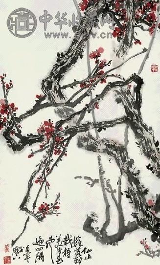 孙蛮 梅花 立轴 纸本