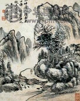 金尔珍 山水 册页(8开) 设色绢本