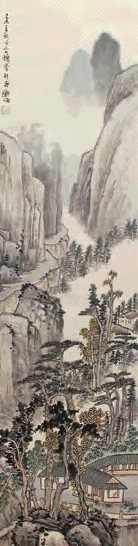 陈师曾 山水 立轴 设色纸本