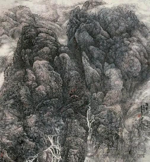 陈克永 清音 横幅 设色纸本