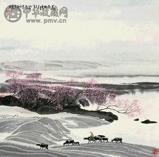 杜应强 春雨放晴 镜心 设色