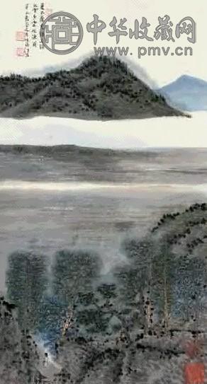 江鸿 辛巳(2001年)作 夏木垂荫图 立轴 设色纸本