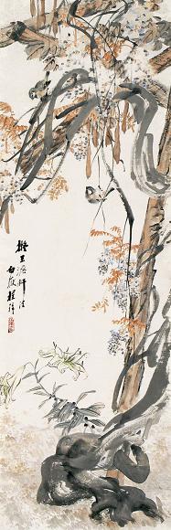 程璋 花鸟 镜心 纸本