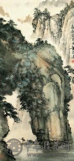 近现代 黄幻吾 象鼻山 轴