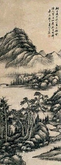 王宸 山水 镜心 设色纸本