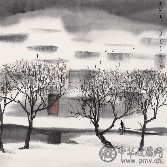 杨明义 雪后 设色纸本