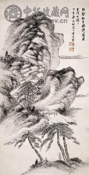 萧俊贤 松溪图 设色纸本