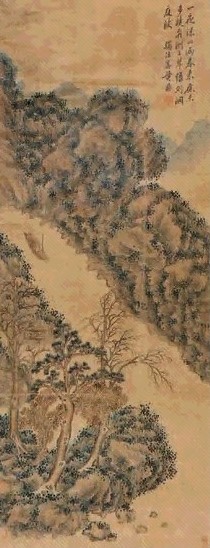 黄鼎 山水 立轴 绢本