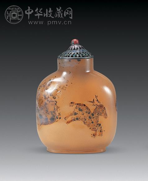 清中期玛瑙巧作寿天百禄鼻烟壶收藏资讯|艺术家|书画家|书画名人|书法家