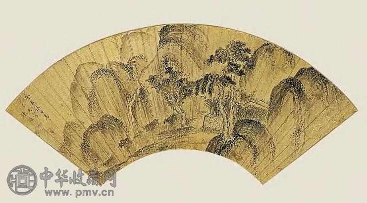 明 陈焕 山水 扇面