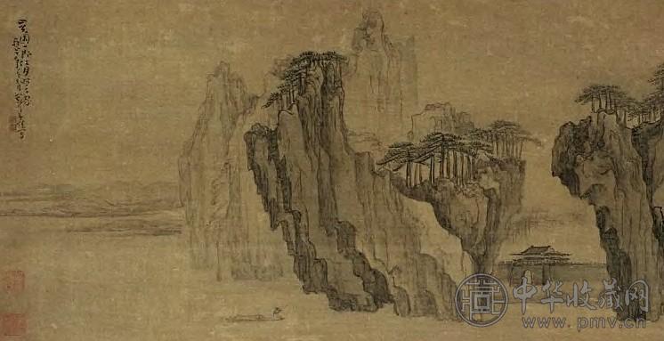 清 黄慎 山光江月 轴