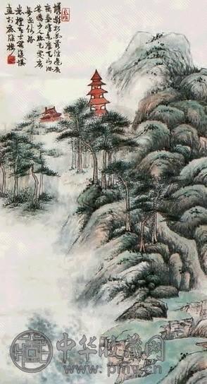 罗复堪 山水 立轴 纸本