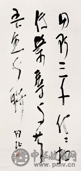 胡弘 2000年作 草书 立轴 水墨纸本