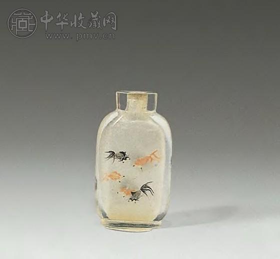 鼻煙壺　周楽元作　張作霖大人 壬辰年(1892) 周乐元作玻璃内画花鸟图鼻烟壶, SIGNED ZHOU