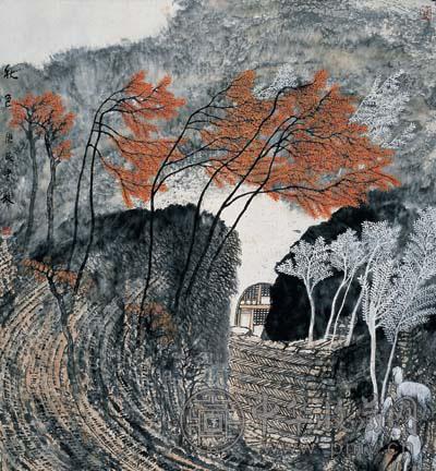 韩敬伟 秋色 镜心 设色纸本