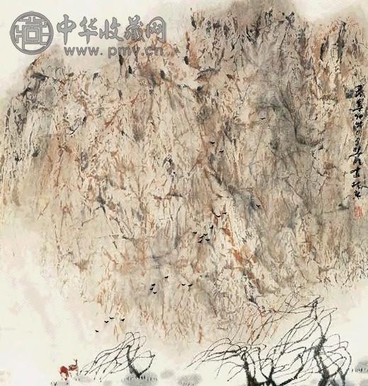 赵准旺 1994年作 山水 轴 设色纸本