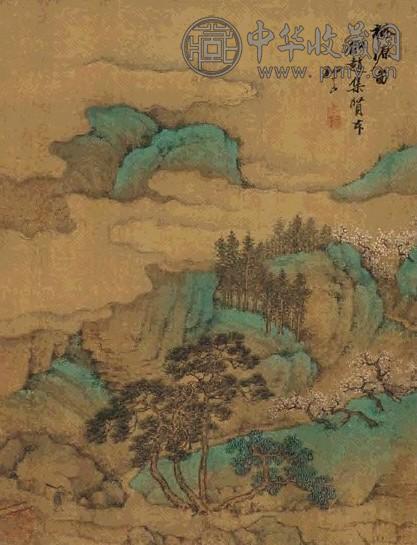 万上遴 桃源图 镜心 绢本