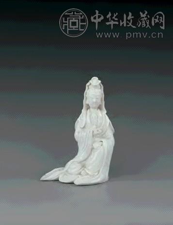 明末 德化白釉观音坐像
