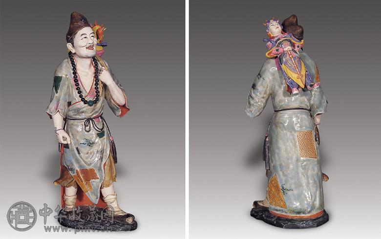 民国 曾龙升造济公像