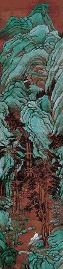 青绿山水 立轴 设色绢本