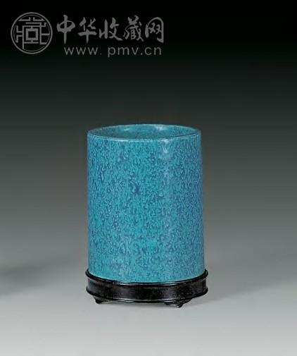 清中期 炉均釉小笔筒