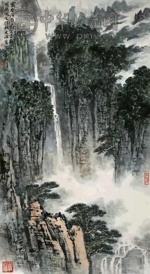 近现代 宋文治 云壑清泉图 轴