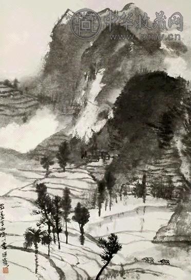 何海霞 西乡小景 立轴 水墨纸本