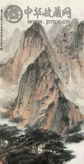 傅抱石 戊子(1948年)作 山水 镜心 设色纸本