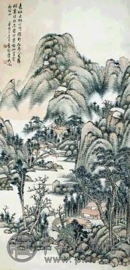 近现代 吴徵 山水 镜心