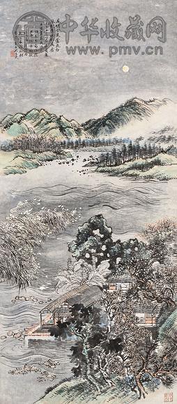 姜筠 山水 立轴 纸本