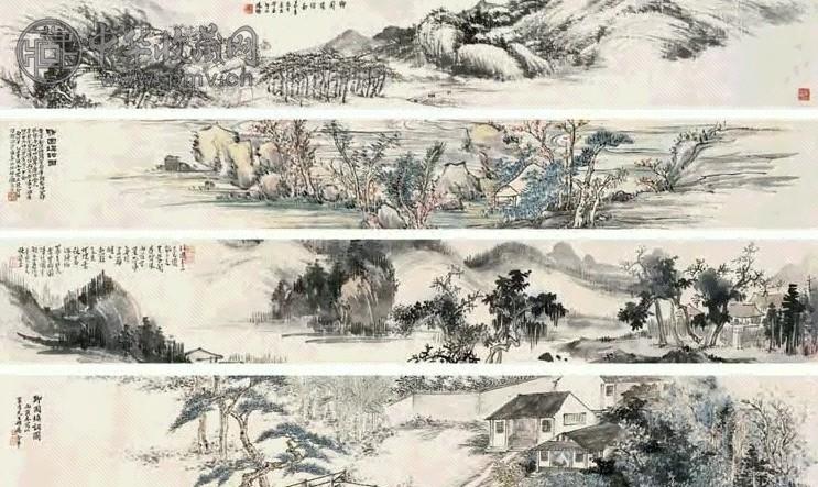 汤涤 聊园填词图 手卷 水墨 设色纸本