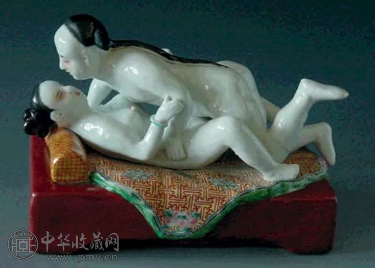 二十世纪 粉彩春宫人物摆件