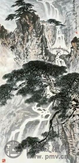 张登堂 泰山云步桥 镜心 纸本