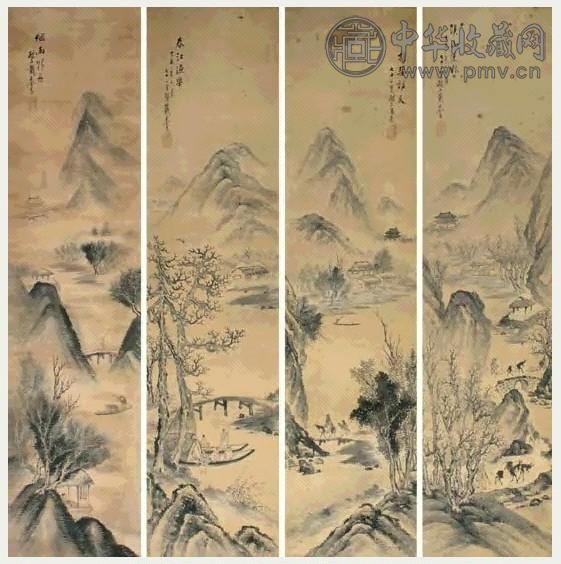 清 戴丑石 山水