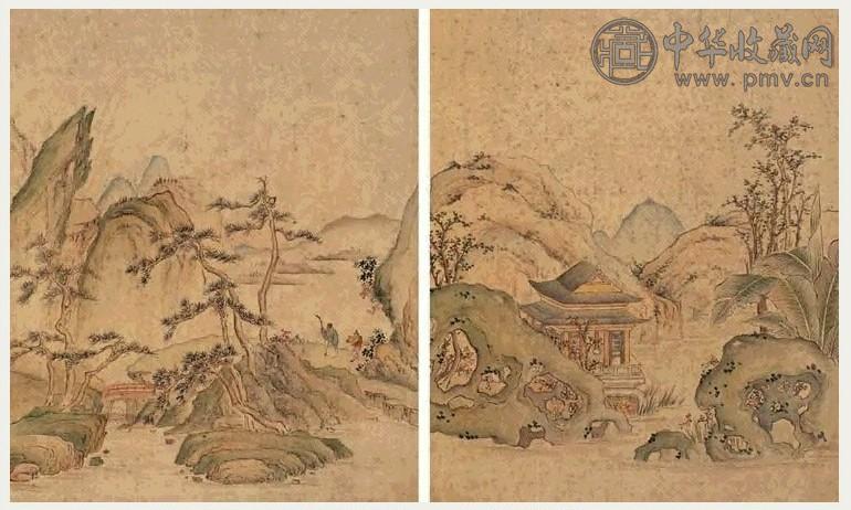 文嘉 山水册页 册页 设色纸本