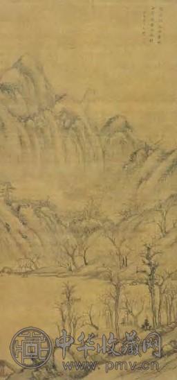 李流芳 明 山意冲寒欲放梅 轴