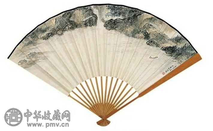 胡佩衡 溪山春曙 成扇