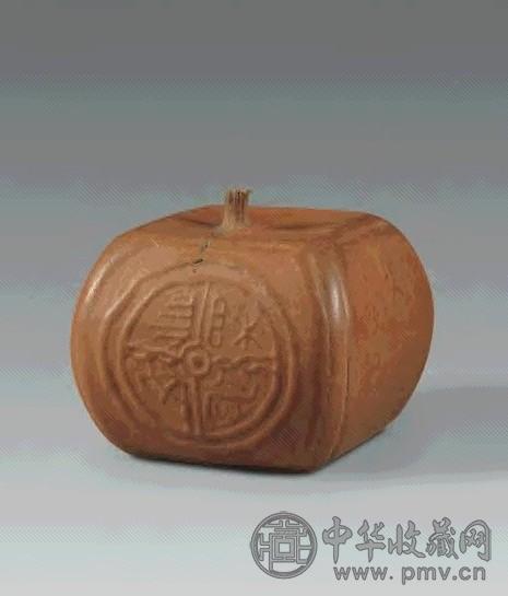 清中期 官模子四方瓦当纹葫芦