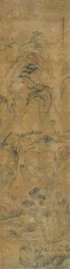 周文甫 山水 立轴 绢本