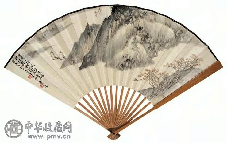 郑午昌 出峡图 成扇