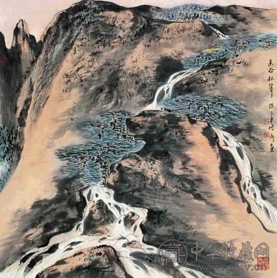 车鹏飞 幽谷松声 镜心 设色纸本