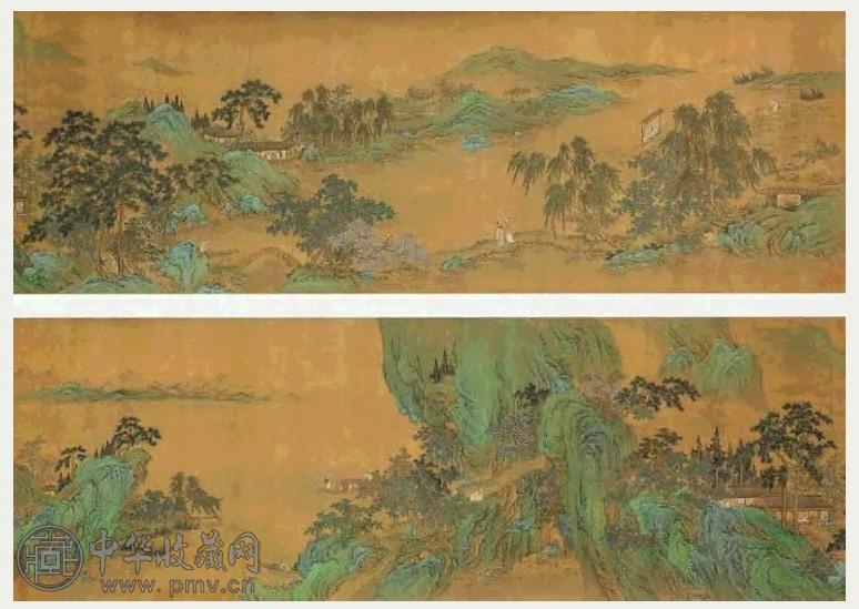 仇英 山水 手卷 设色绢本