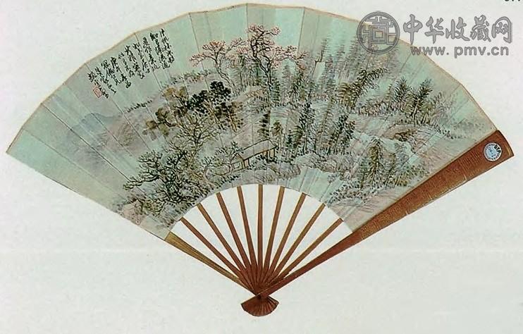 赵云壑 山水图、篆书 成扇